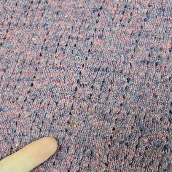 VTG Indeed Hilton Sweater Adult M Purple Geometric Flecked Textured Knit 80s 90s - Picture 5 of 10